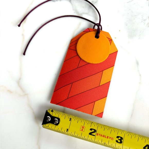 HERMES PETIT H BAG LUGGAGE SILK SCARF TWILL LEATHER DOUBLE SIDED CHARM BRAND NEW - Picture 5 of 5